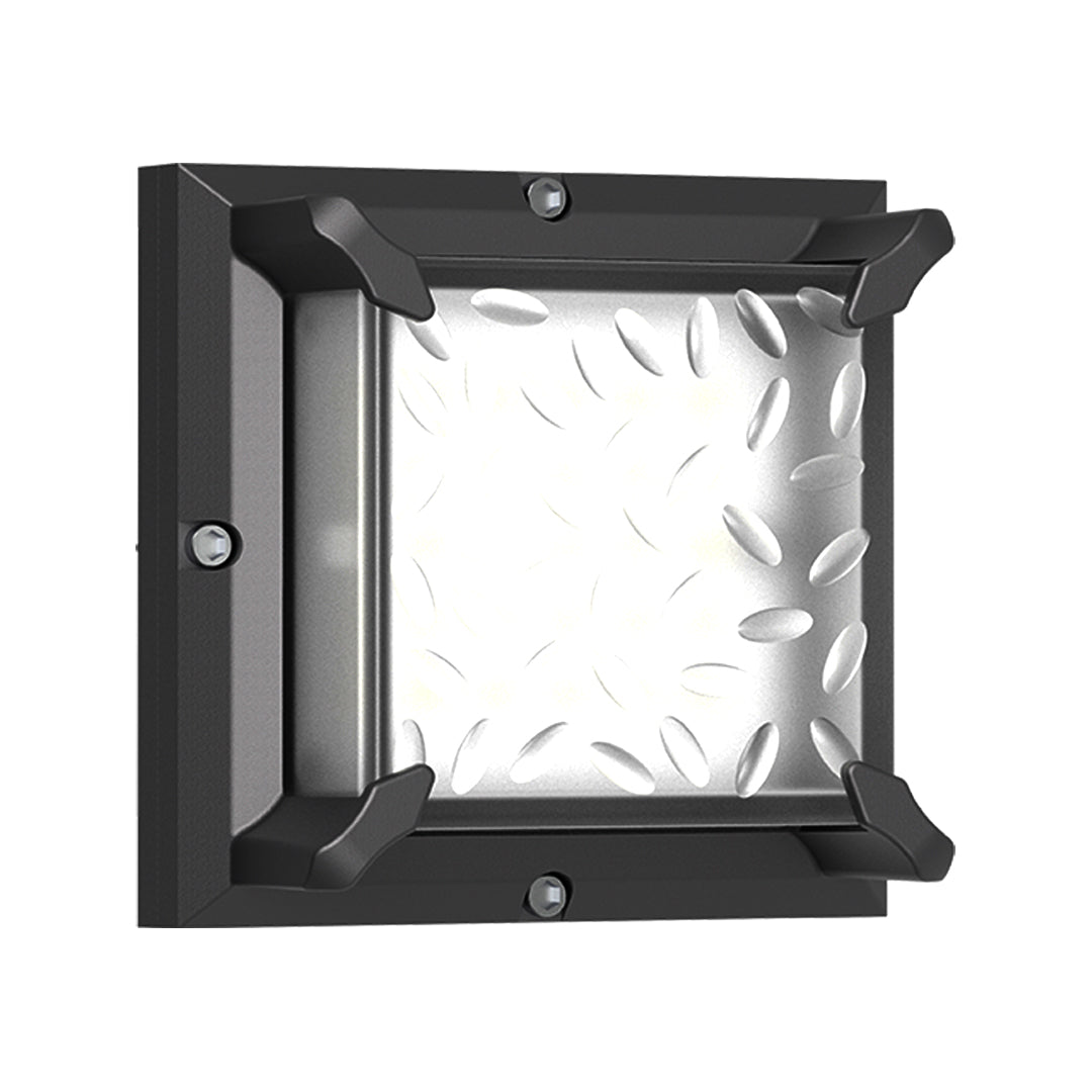 Square Black Waterproof LED Outdoor Wall Light for Garden