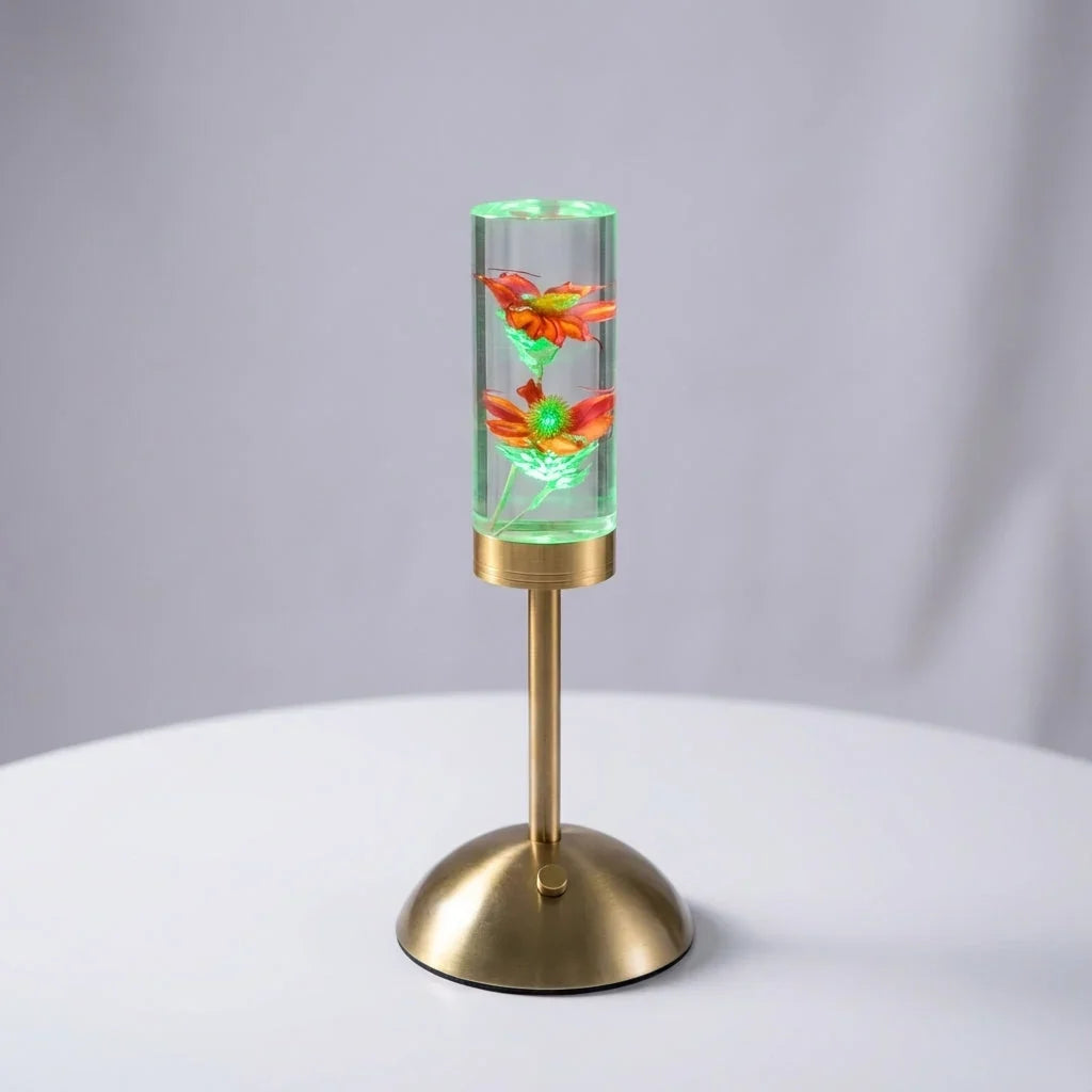 Petite lampe de table rechargeable avec LED à couleur changeante