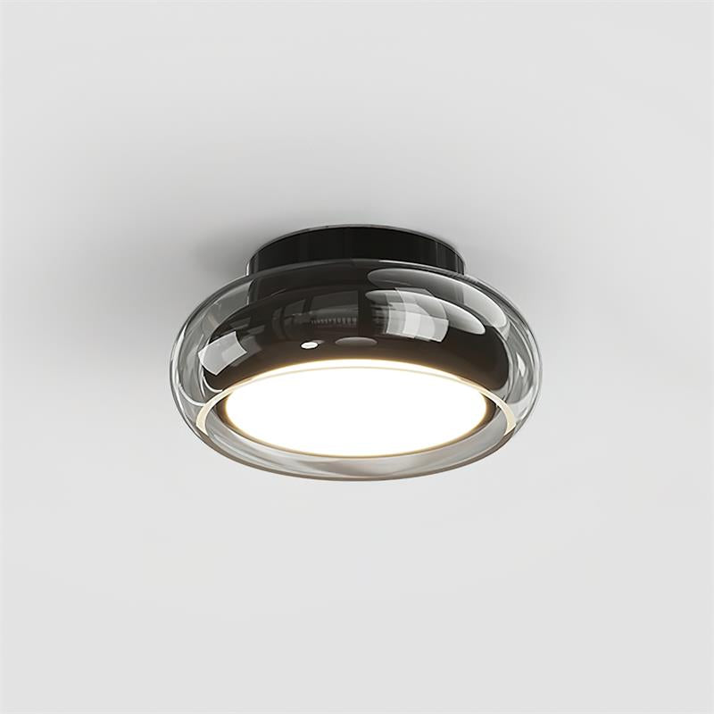 Retro Amber Glass Flush Mount Ceiling Light
