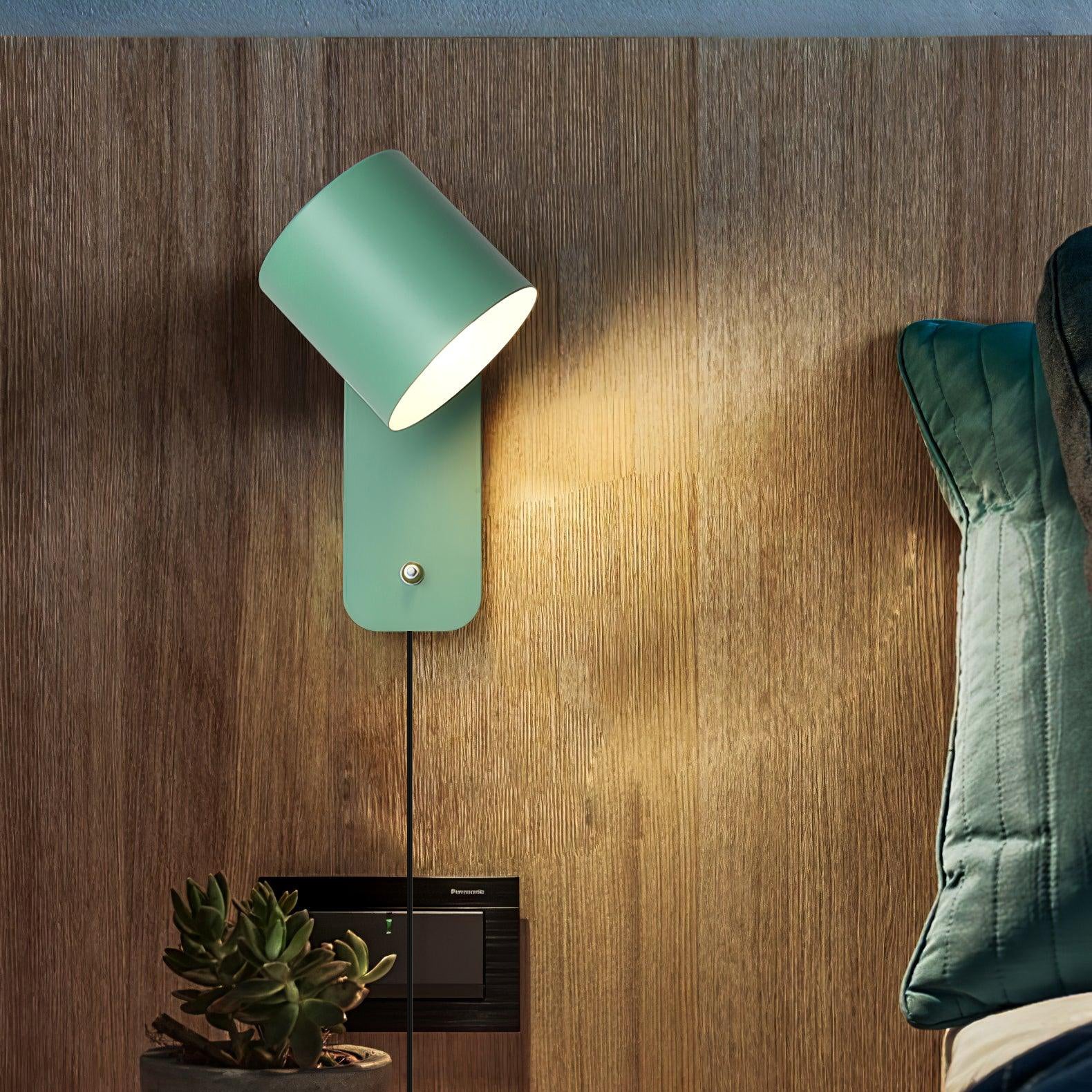 Modern Cylinder Plug-in Wall Lamp