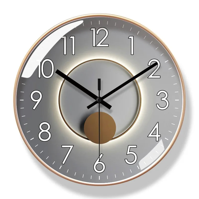Luxury Modern Wall Clock Round Decorative Home Clock