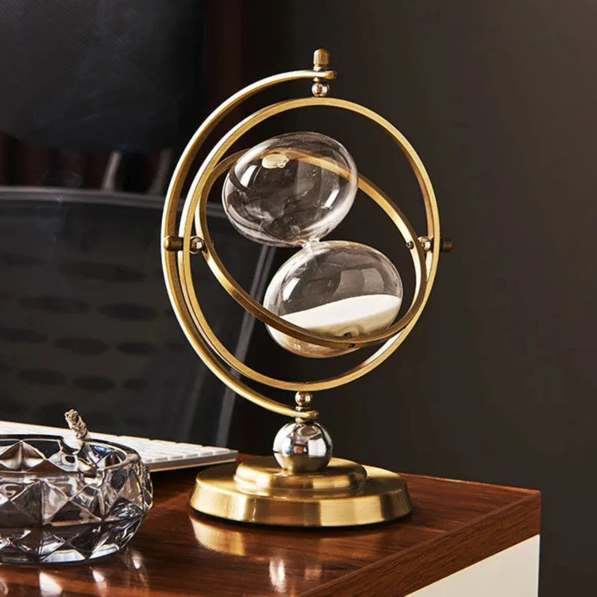 Luxury Hourglass Sand Timer Elegant Metal Frame
