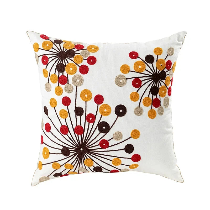 Bloem Kussenhoes Geborduurde Kussensloop Decoratieve Hoes