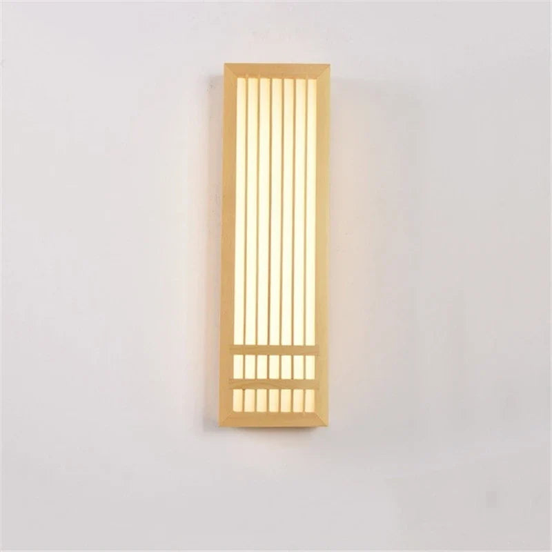 Japandi Houten Wandlamp LED Minimalistische Decoratieve Sconces