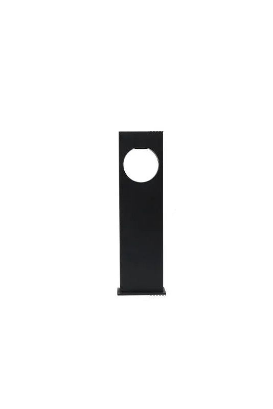 Outdoor LED Bollard Light Black Rectangular Garden Path Lamp