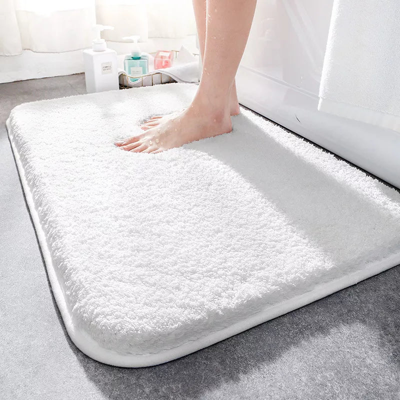 Thick Bath Mat Non Slip Bathroom Floor Mat Water Absorbent