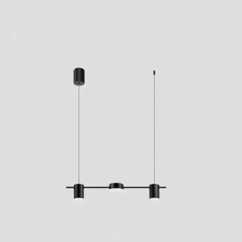 Moderne lineaire plafond-hanglamp met verstelbare spotlights