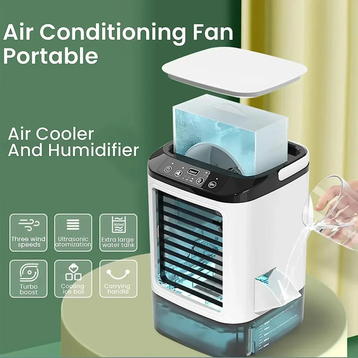 Draagbare Vernevelingsventilator – Koelventilator met Waternevelfunctie