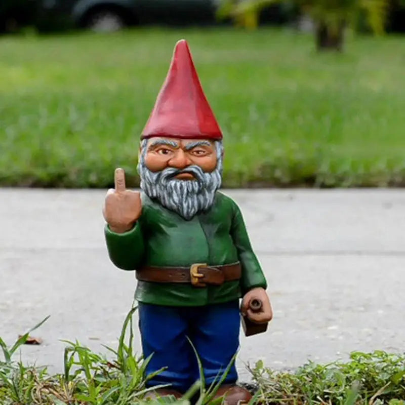 Tuin Gnoom Standbeeld met Handgebaar Hars Buiten Beeldje