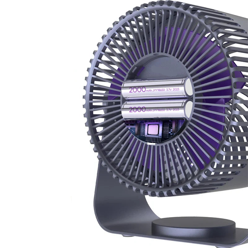 Draagbare Tafelventilator met Kantelstand en Circulaire Luchtopening