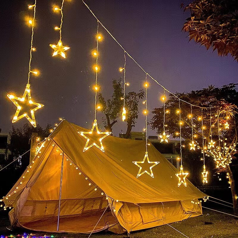 Zonne Stringverlichting Met Ster En Maan Hangende Vormen