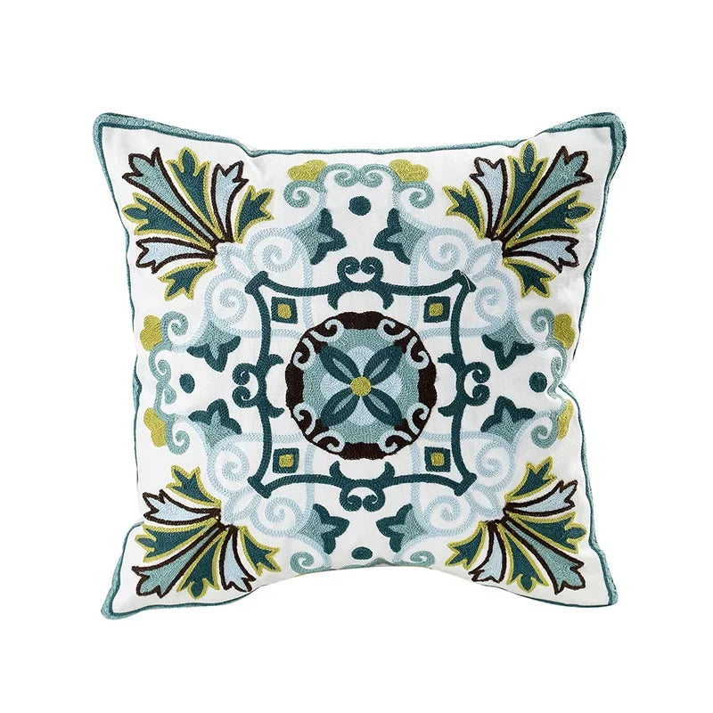 Bloem Kussenhoes Geborduurde Kussensloop Decoratieve Hoes