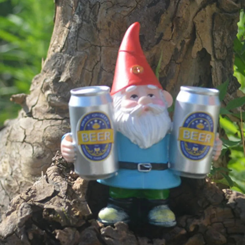 Tuin Gnoom Standbeeld met Twee Bier Mokken