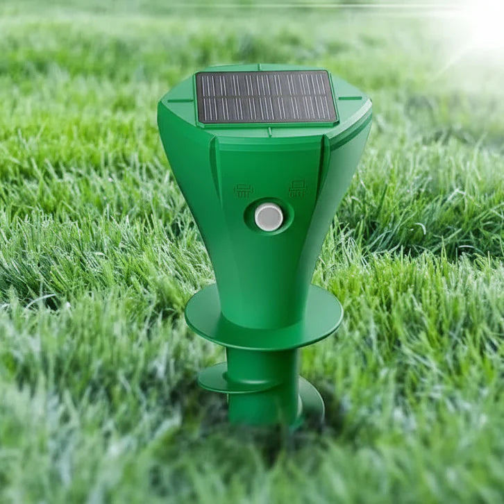 Zonne-energie Mollenafschrikker Stake Ultrasone Tuin Ongedierte Afschrikmiddel
