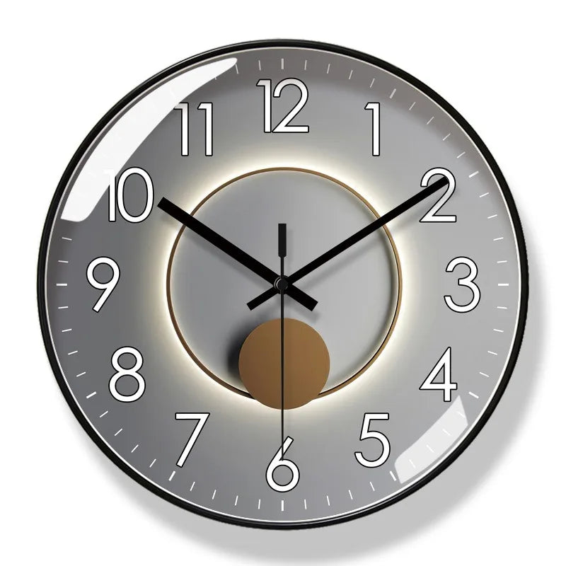 Luxury Modern Wall Clock Round Decorative Home Clock