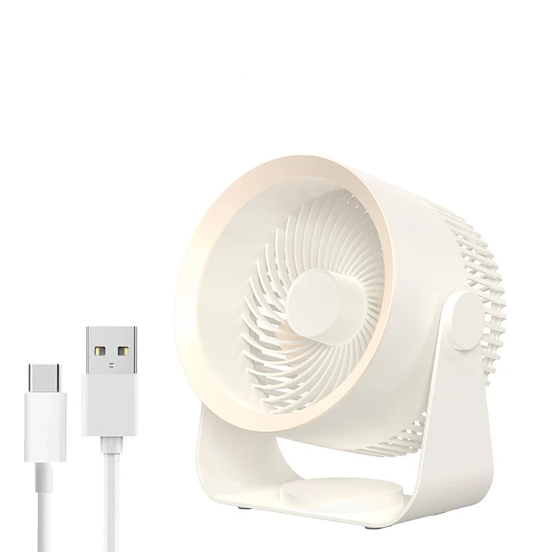 Draagbare Tafelventilator met Kantelstand en Circulaire Luchtopening