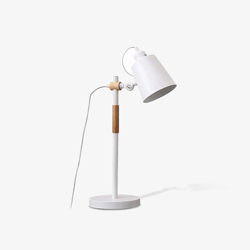 Lampe de bureau LED moderne avec touche de bois scandinave