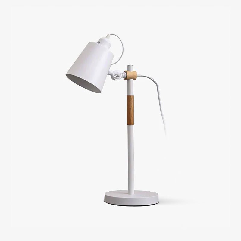 Lampe de bureau LED moderne avec touche de bois scandinave