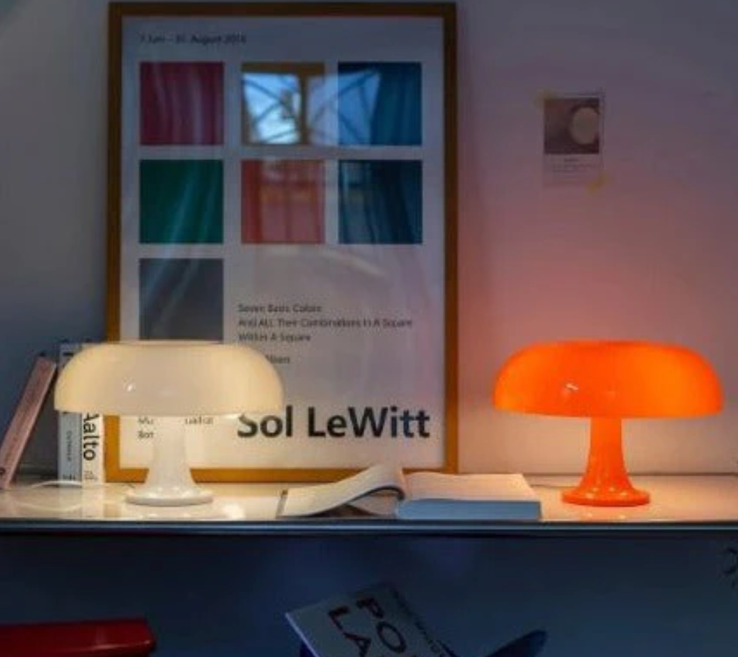 Lampe de table LED rechargeable en forme de champignon nordique
