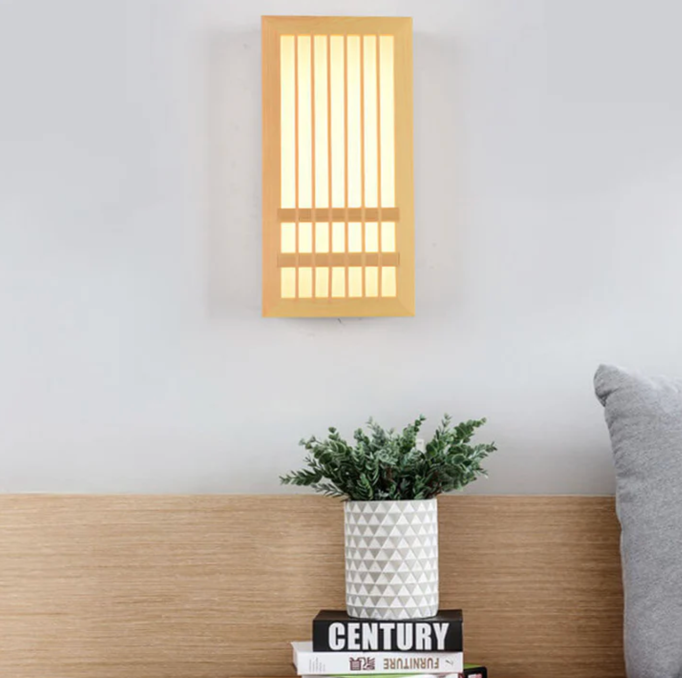 Japandi Houten Wandlamp LED Minimalistische Decoratieve Sconces