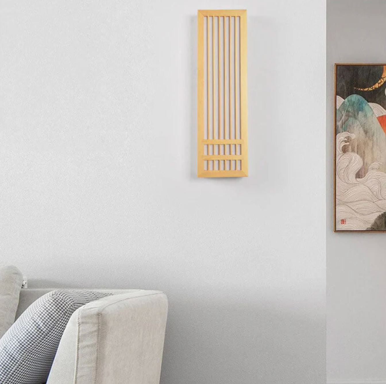 Japandi Houten Wandlamp LED Minimalistische Decoratieve Sconces