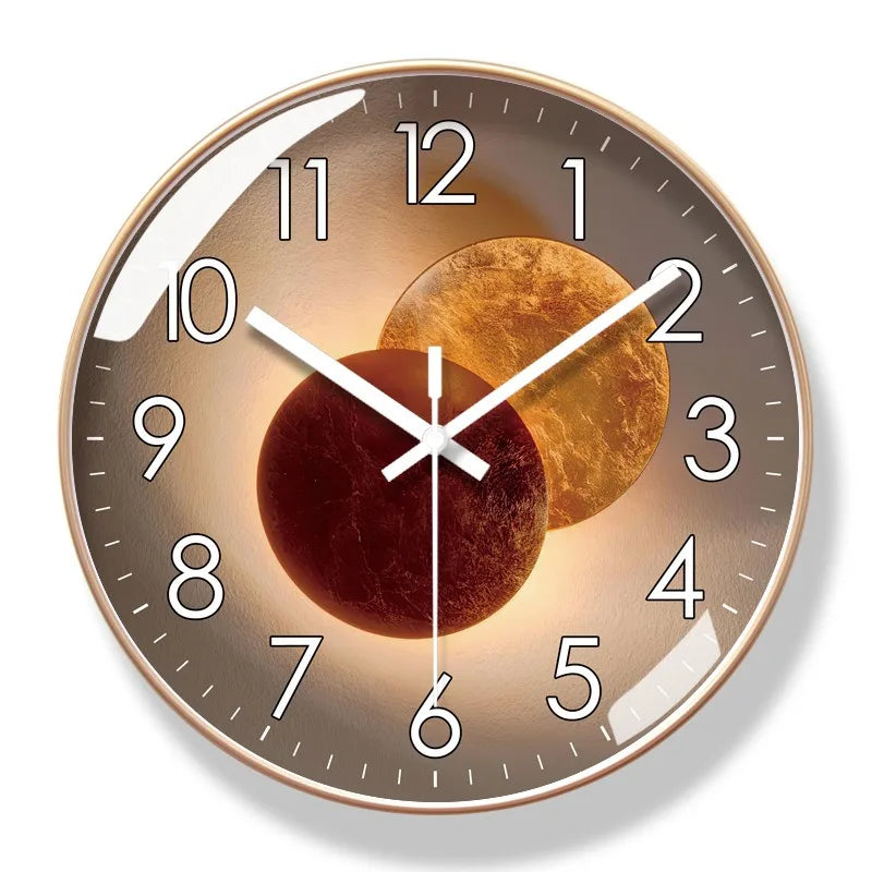 Luxury Modern Wall Clock Round Decorative Home Clock