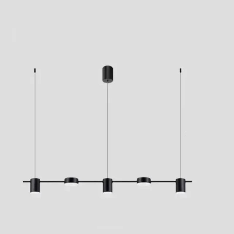 Moderne lineaire plafond-hanglamp met verstelbare spotlights
