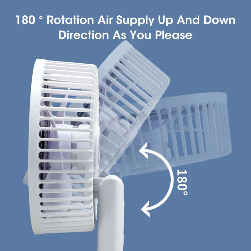 Portable Handheld Fan with Detachable Base and Wall Mount