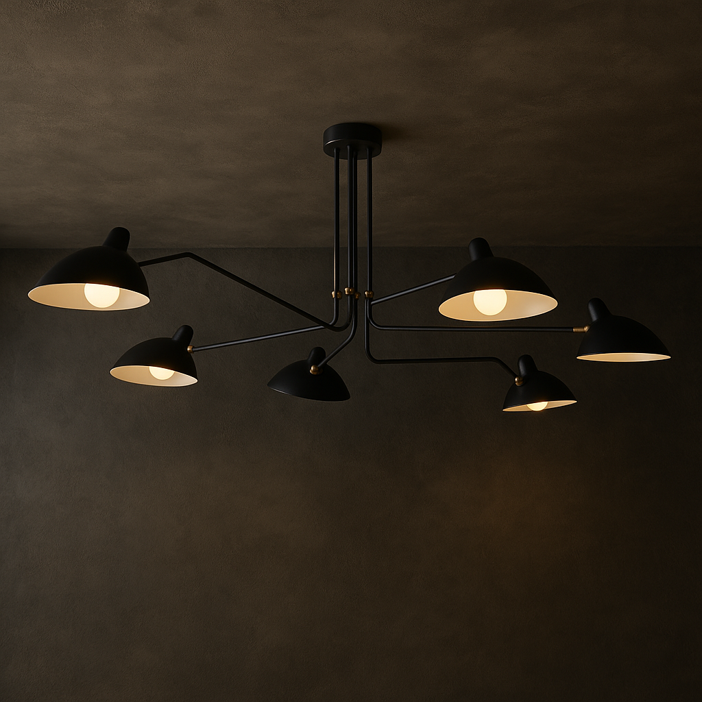 Mouille-Style Multi-Arm Ceiling Light