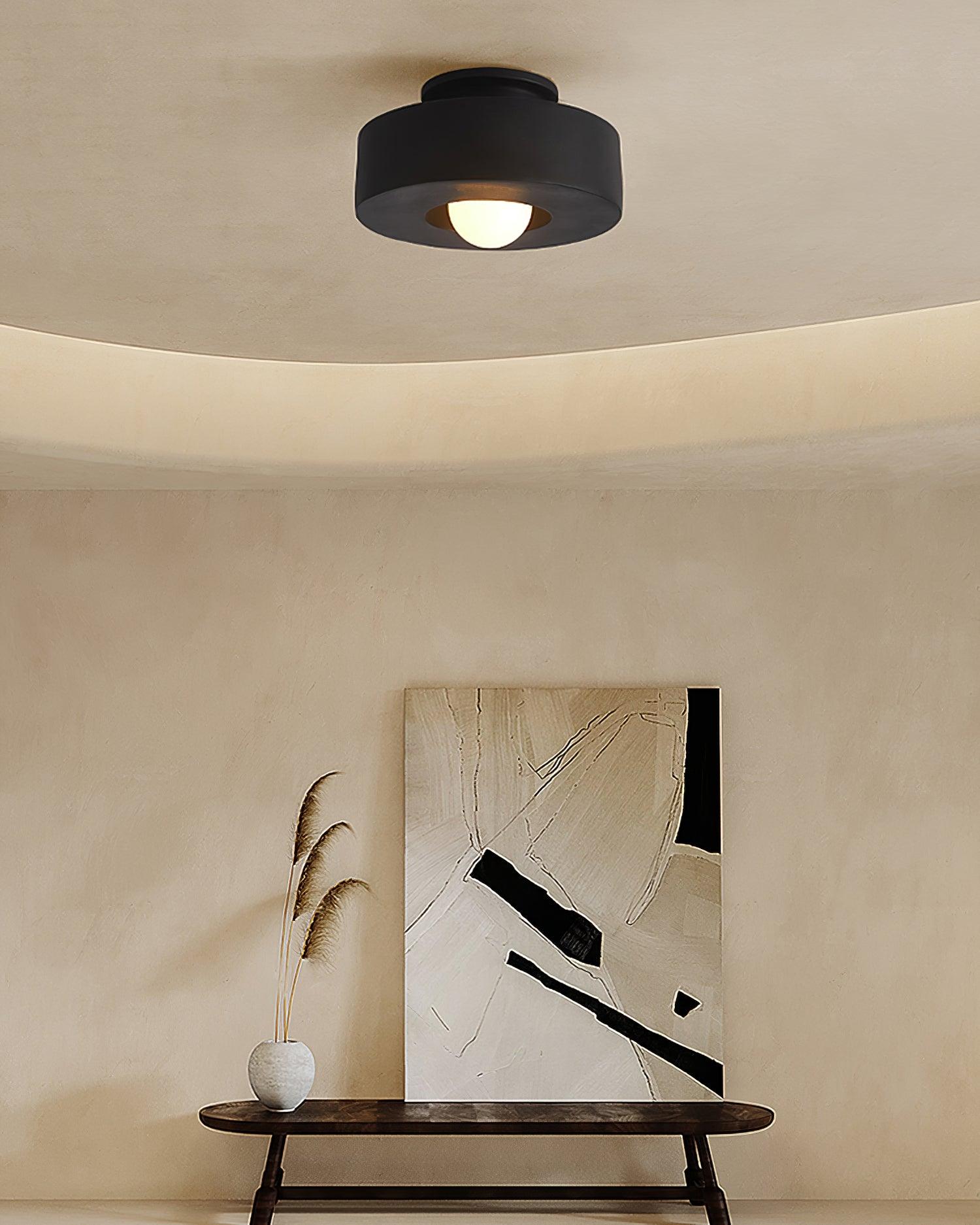 Modern Cylindrical Ceiling Lamp Artistic Design