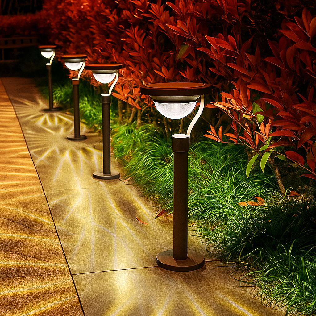 Solar Pathway Light with Decorative Light Pattern