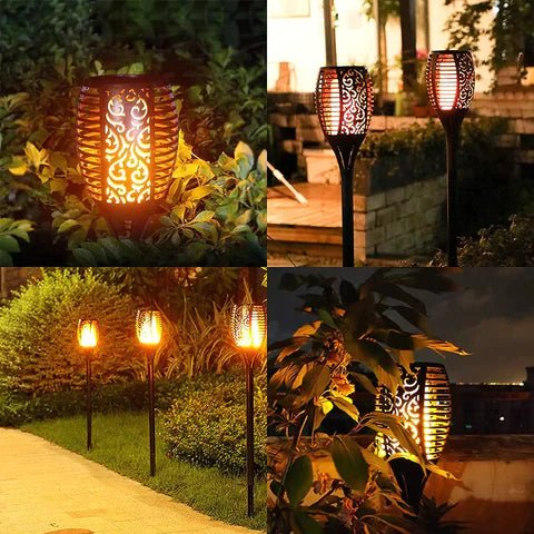 Solar Outdoor Torch Light With Flame Effect Stake