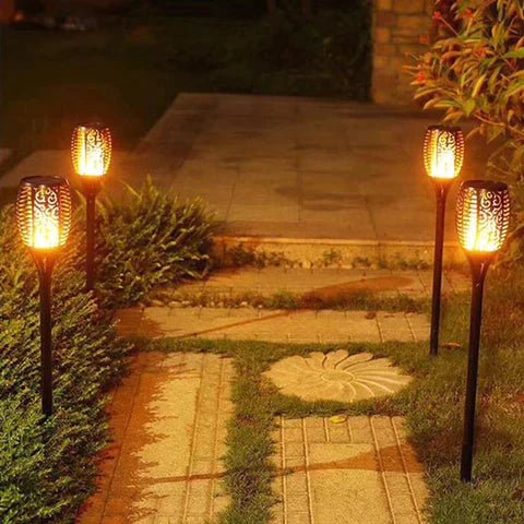 Solar Outdoor Torch Light With Flame Effect Stake