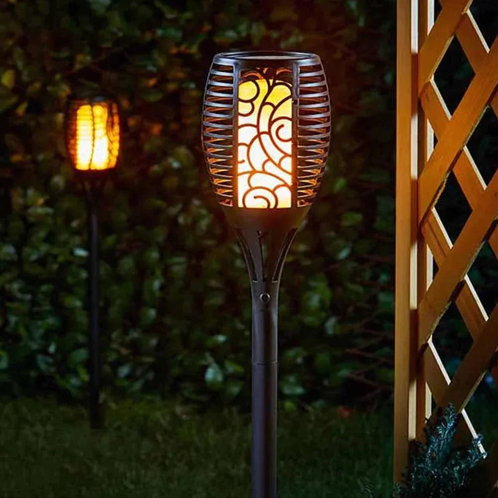 Solar Outdoor Torch Light With Flame Effect Stake