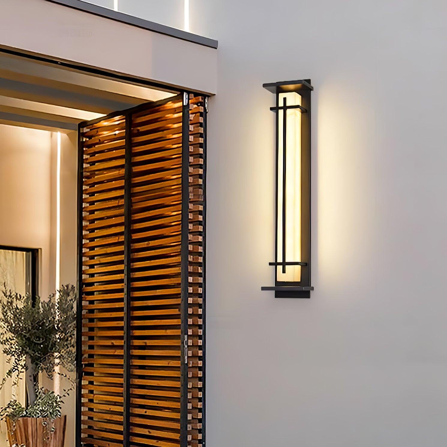 Outdoor Wall Light Waterproof LED Alabaster Style Exterior Lamp
