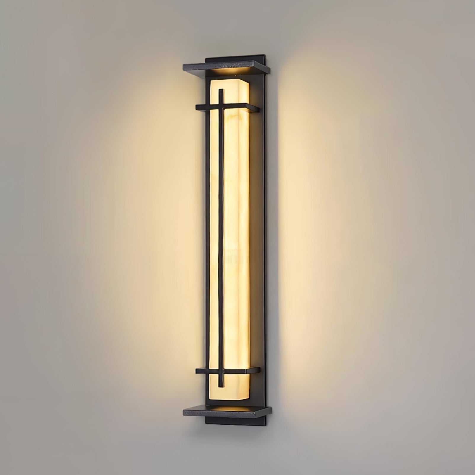 Outdoor Wall Light Waterproof LED Alabaster Style Exterior Lamp