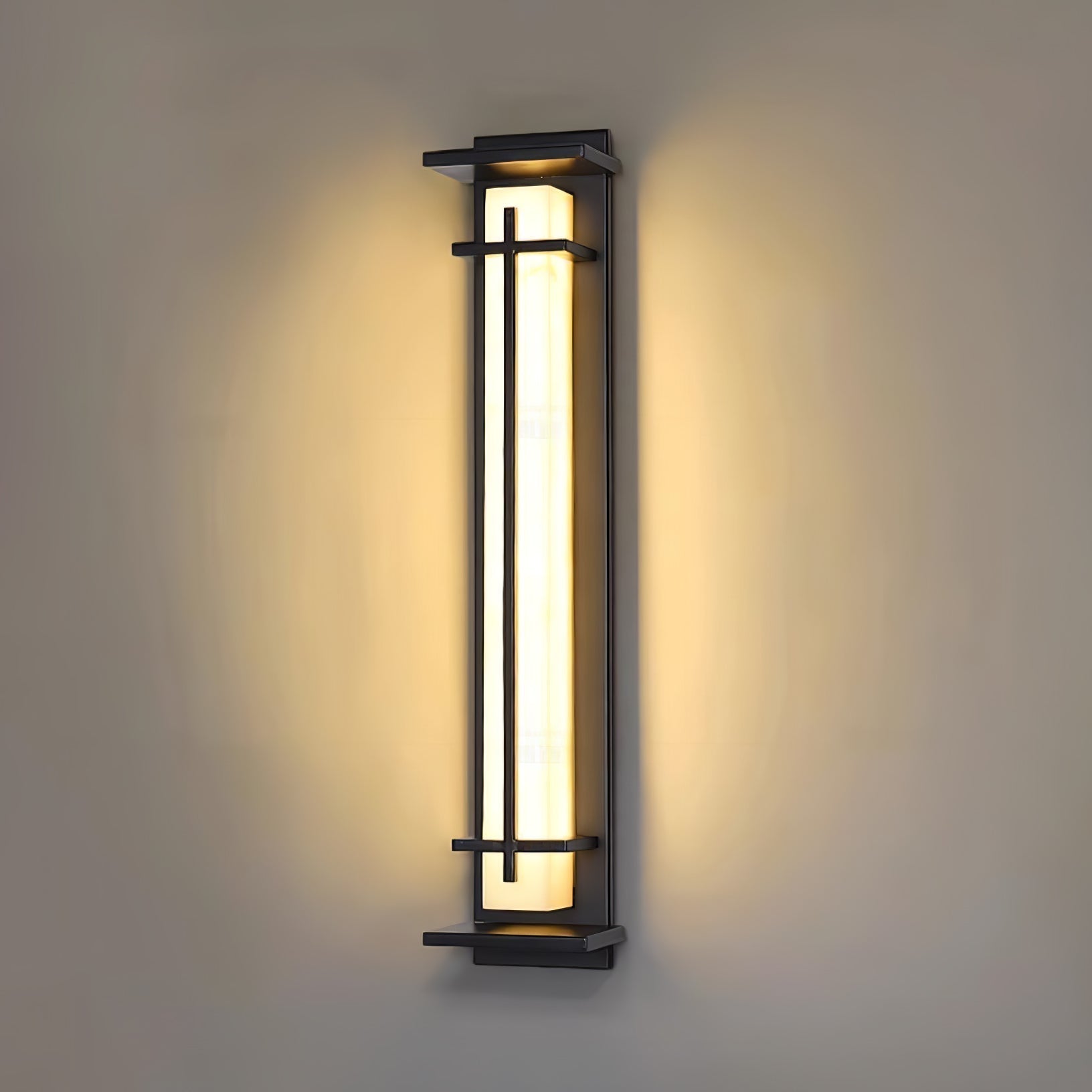 Outdoor Wall Light Waterproof LED Alabaster Style Exterior Lamp