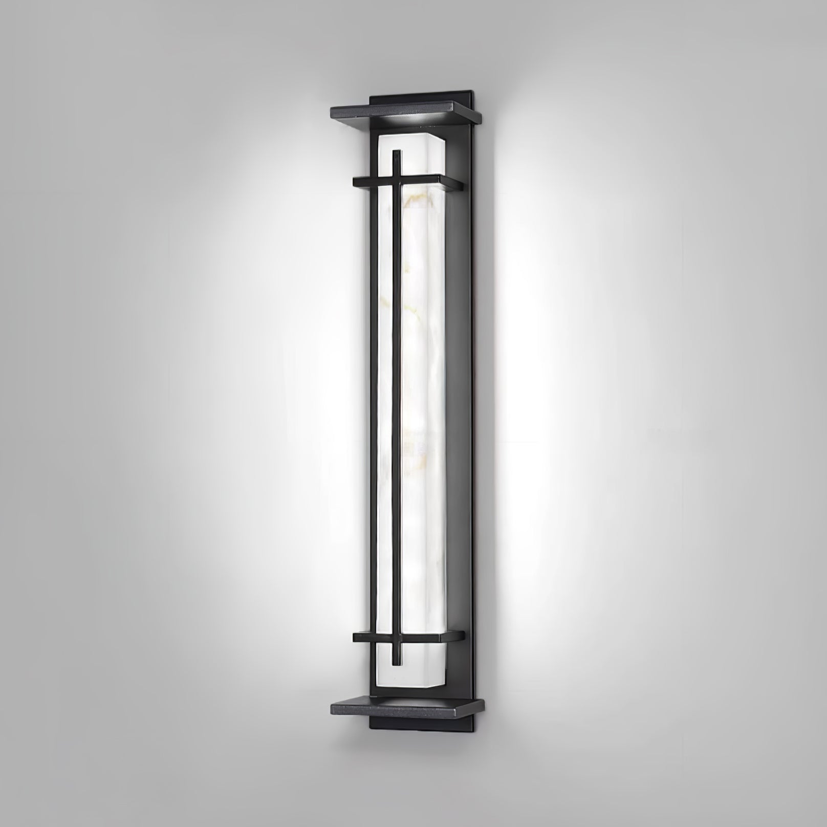 Outdoor Wall Light Waterproof LED Alabaster Style Exterior Lamp