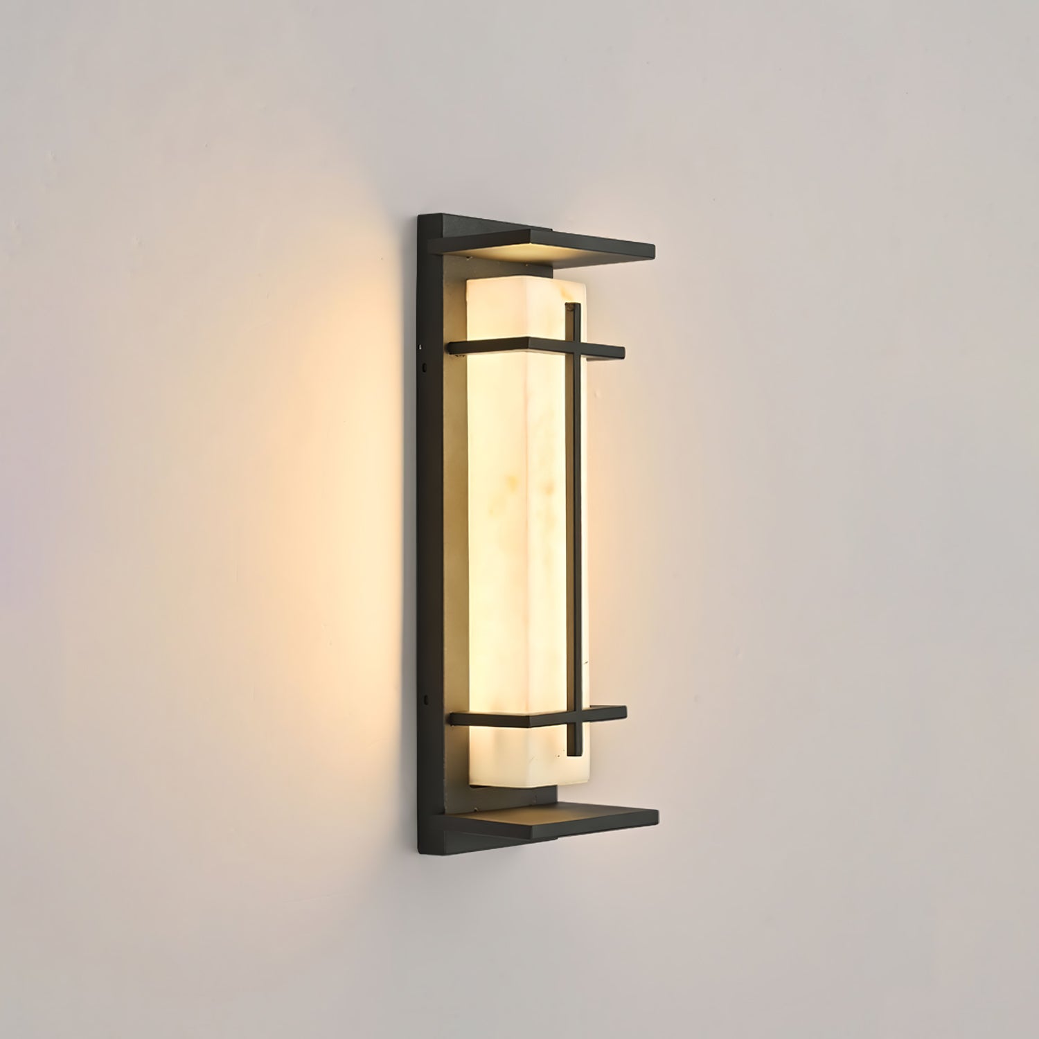 Outdoor Wall Light Waterproof LED Alabaster Style Exterior Lamp