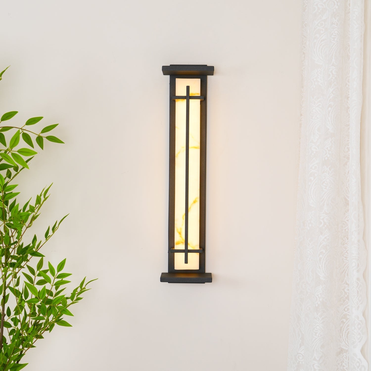 Outdoor Wall Light Waterproof LED Alabaster Style Exterior Lamp