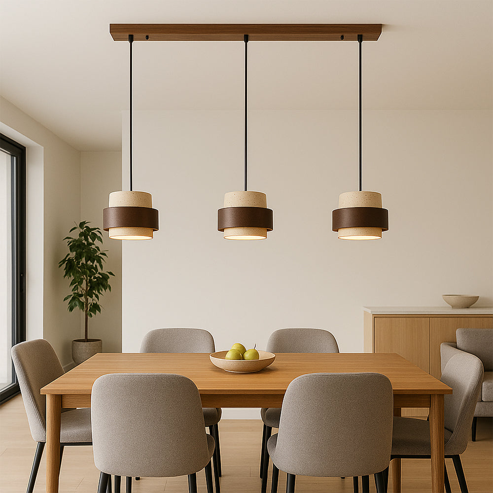 Minimalist Stone Barrel Pendant Lamp