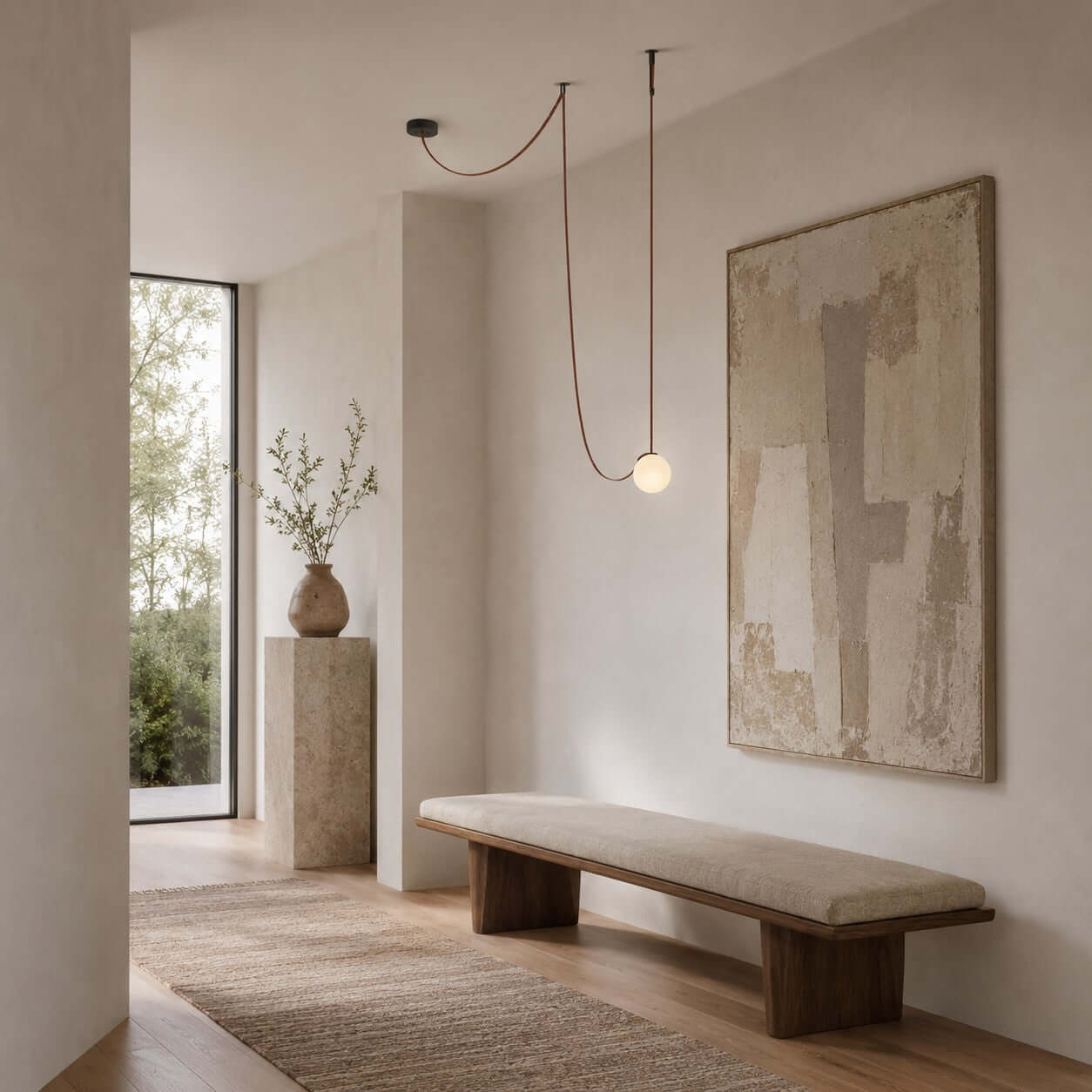 Lustre LED moderne à lumières en cascade pour le salon