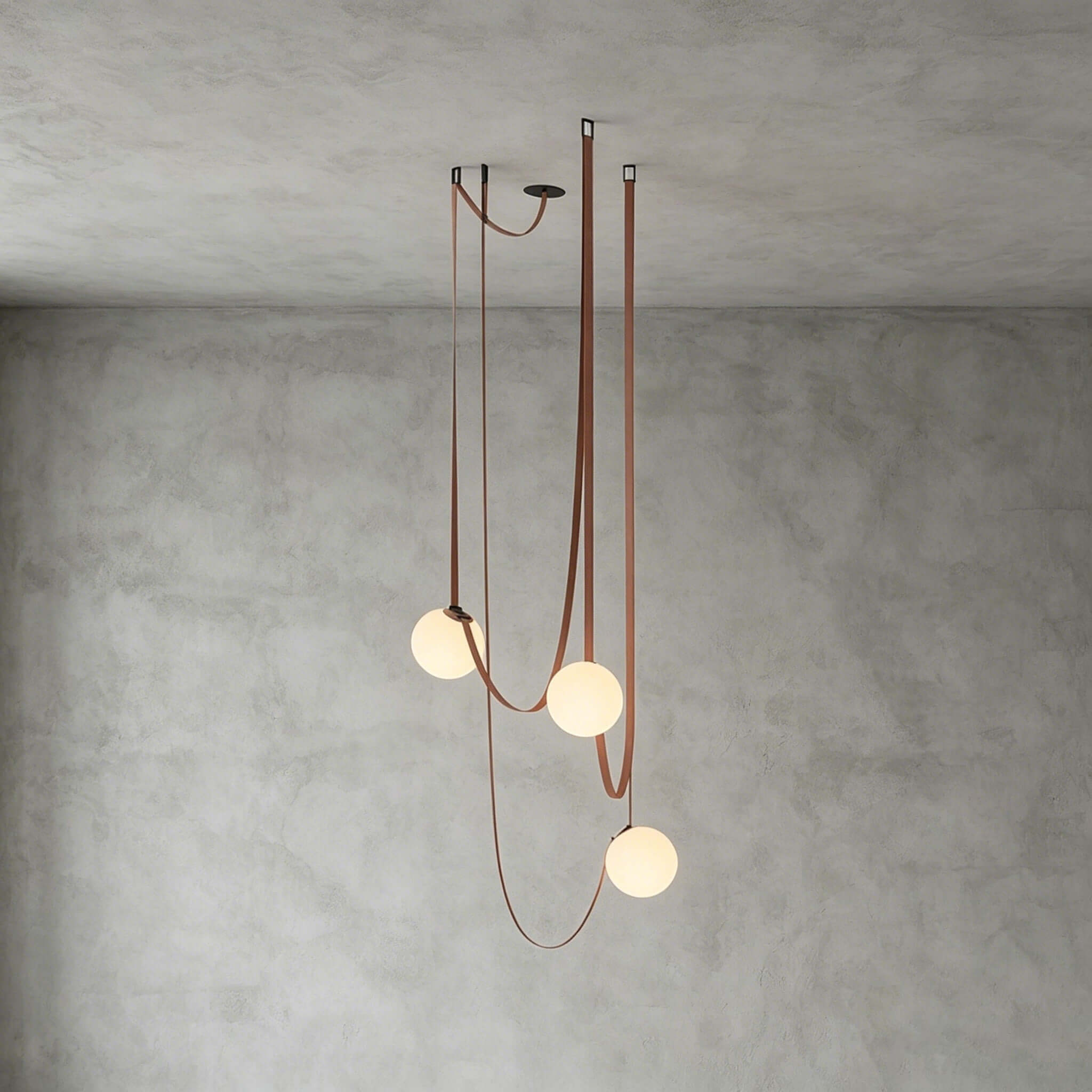 Lustre LED moderne à lumières en cascade pour le salon
