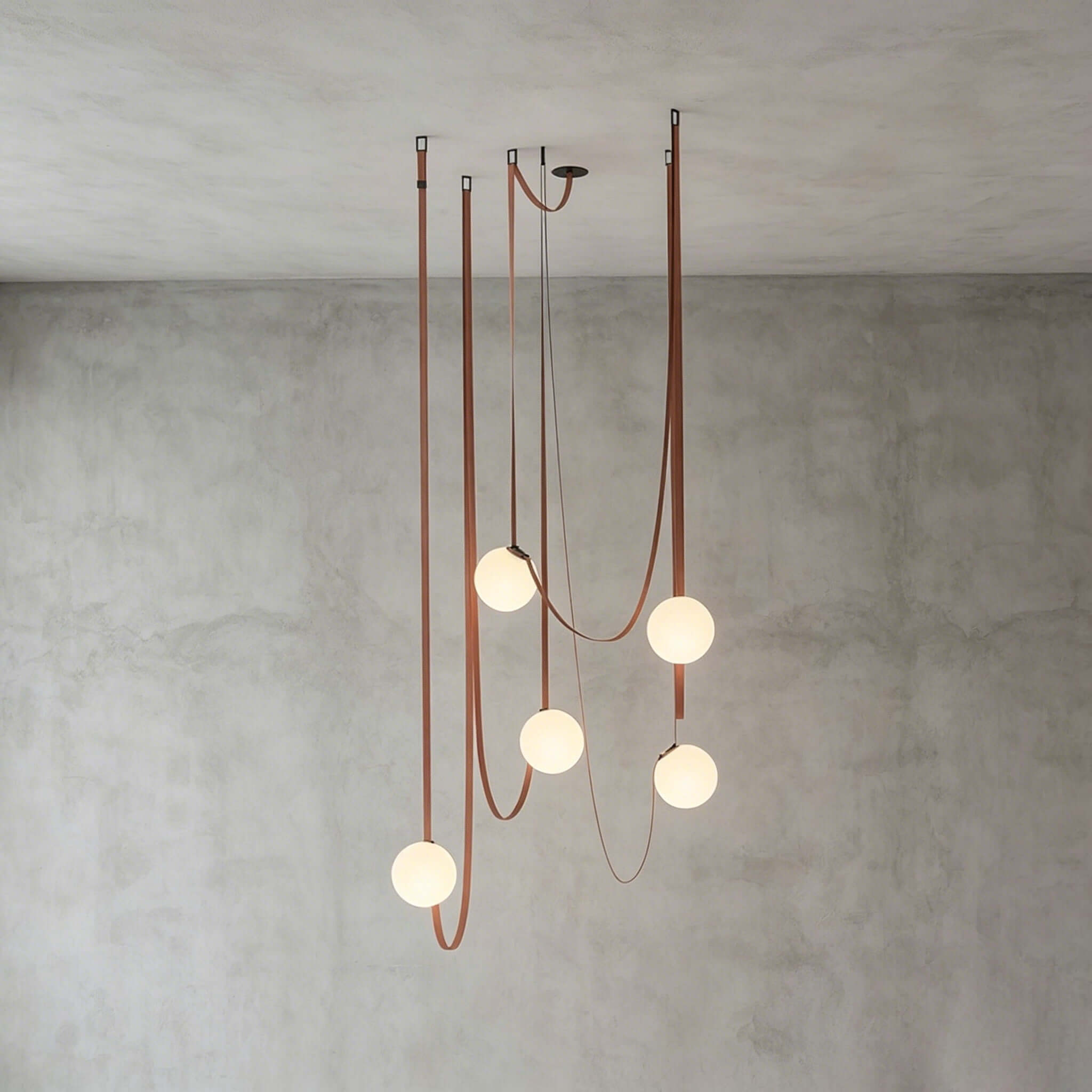 Lustre LED moderne à lumières en cascade pour le salon
