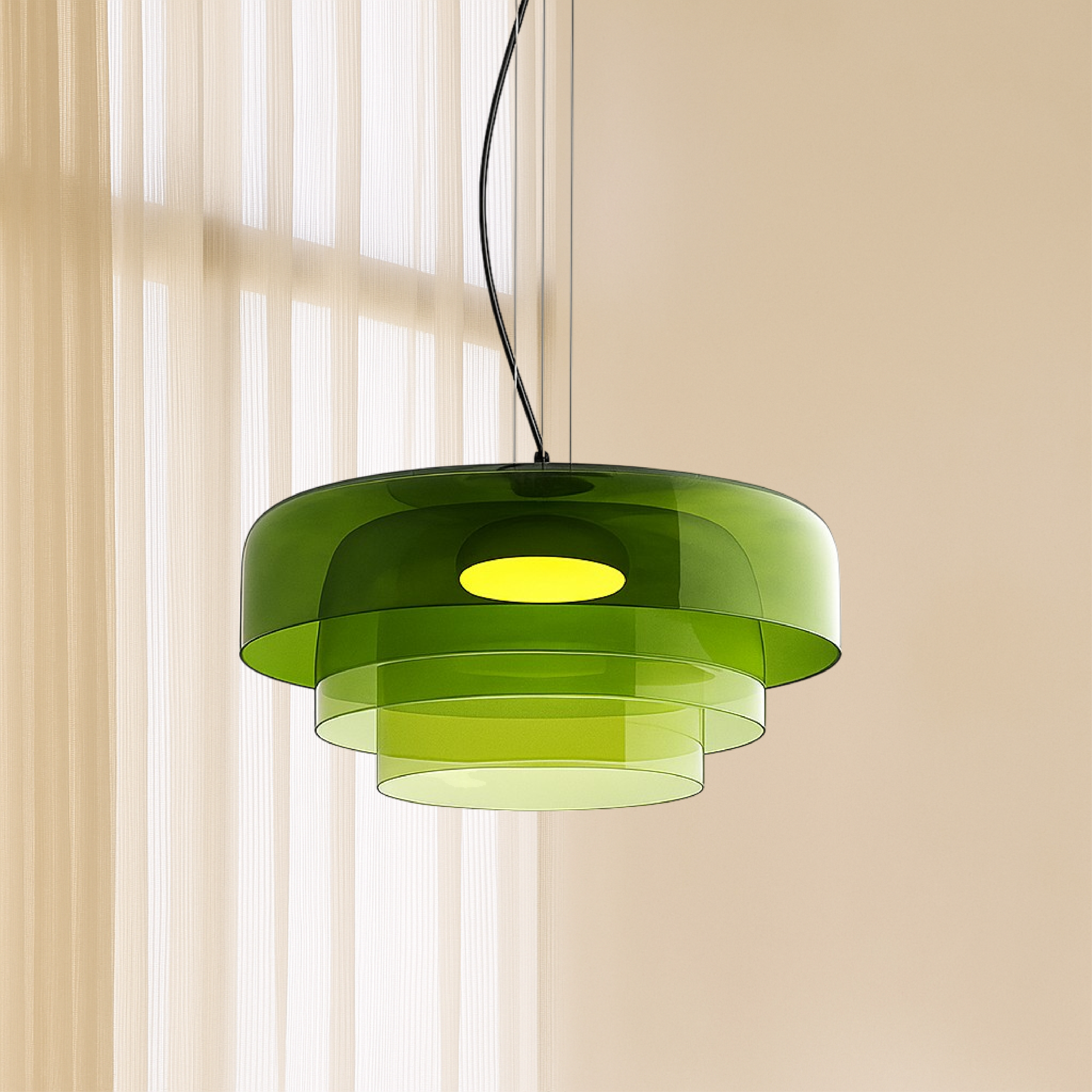 Layered Glass Pendant Light