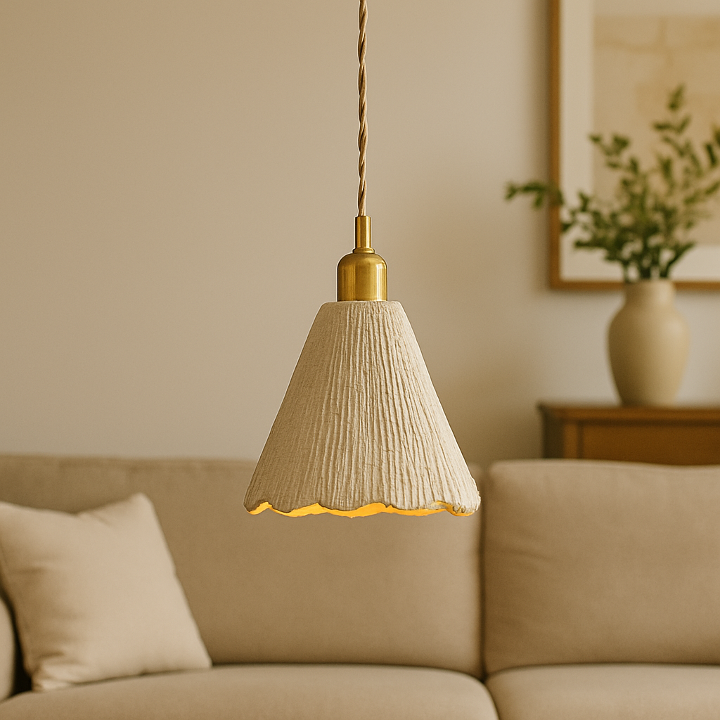Textured Cement Pendant Light
