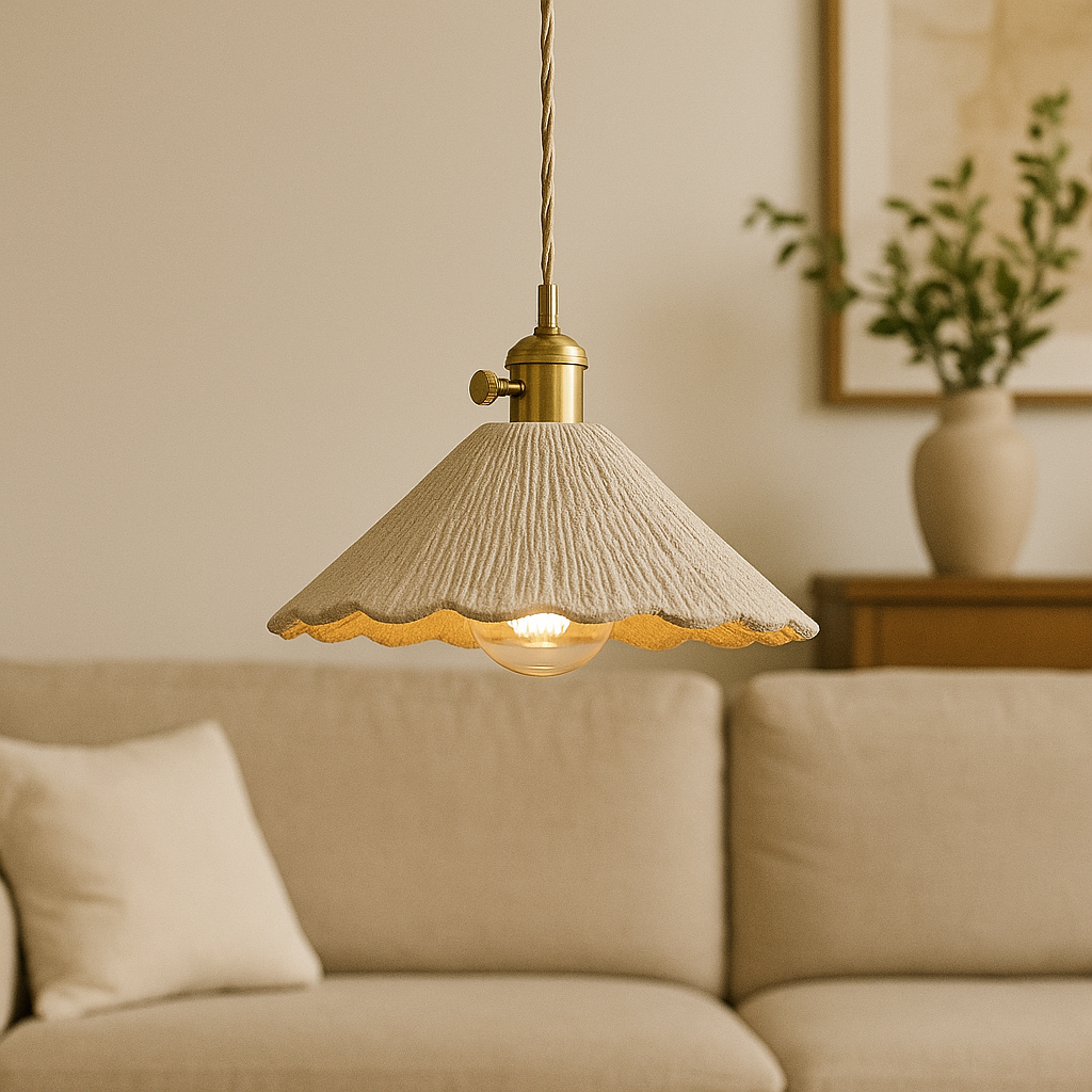 Textured Cement Pendant Light