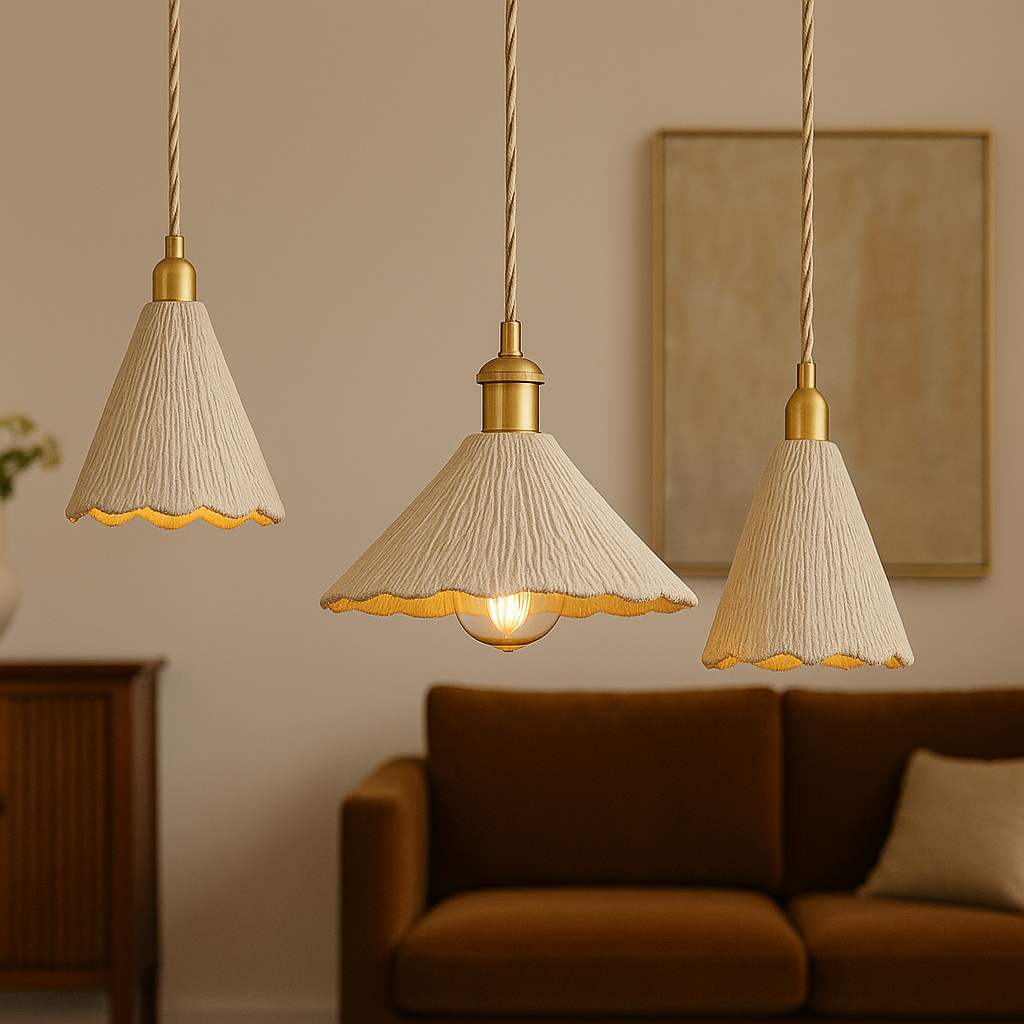 Textured Cement Pendant Light