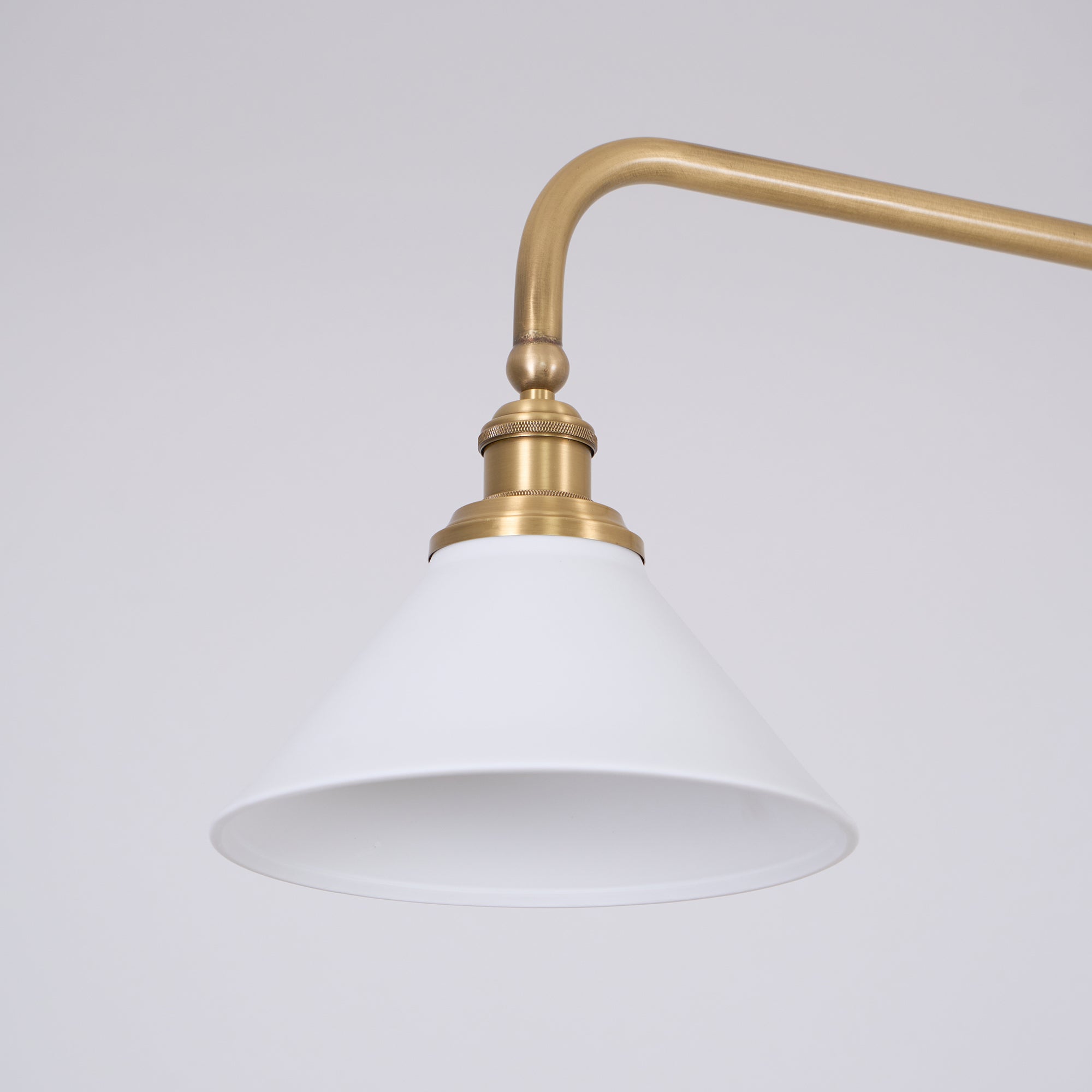 Brass Swing Arm Double Pendant Light