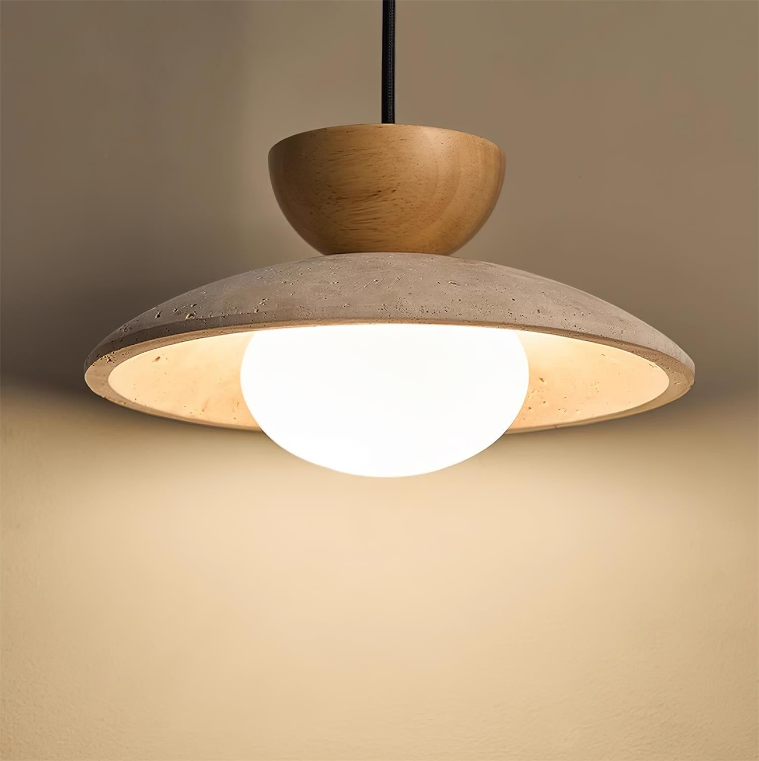 Travertine Dome Pendant Light